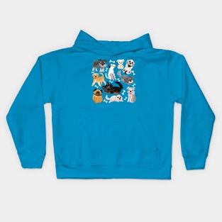 Dogs with bones pattern Kids Hoodie